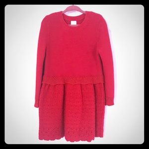 Red knit dress